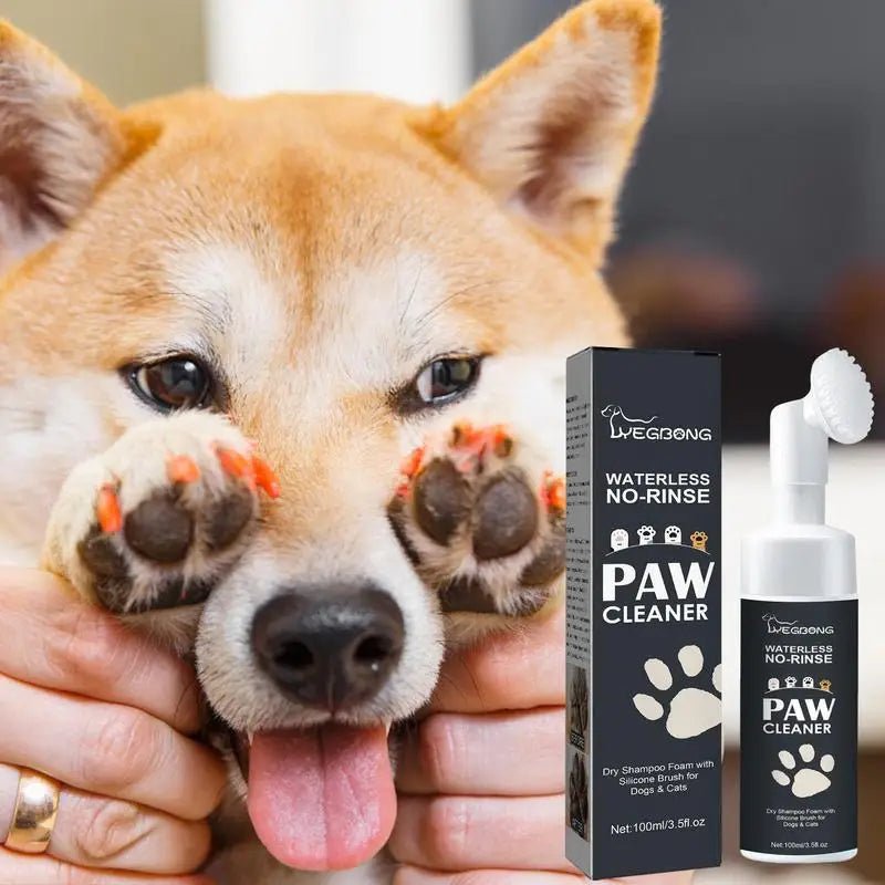 Dog Paw Washing Foam Pet Foot Cleaning Foam Rinse - free Paw Cleaner No Washing Claw Care Supplies For Cat With Silicone Brush - Furbury