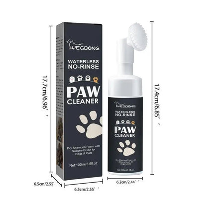 Dog Paw Washing Foam Pet Foot Cleaning Foam Rinse - free Paw Cleaner No Washing Claw Care Supplies For Cat With Silicone Brush - Furbury