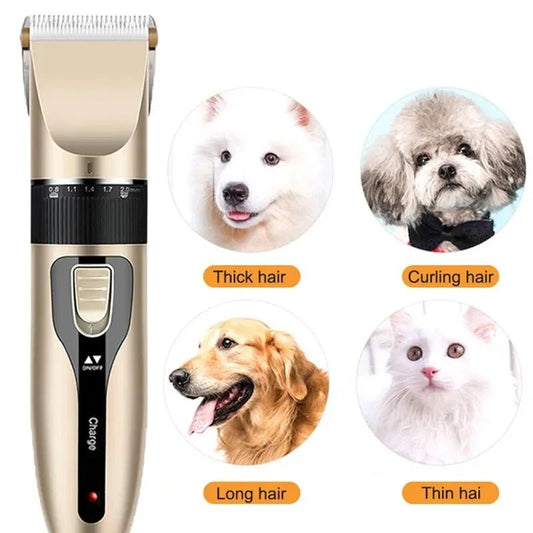 Dog Professional Hair Clipper Electrical Grooming Trimmer for Pets USB Rechargeable Shaver Low Decibel Animals Haircut Machine - Furbury