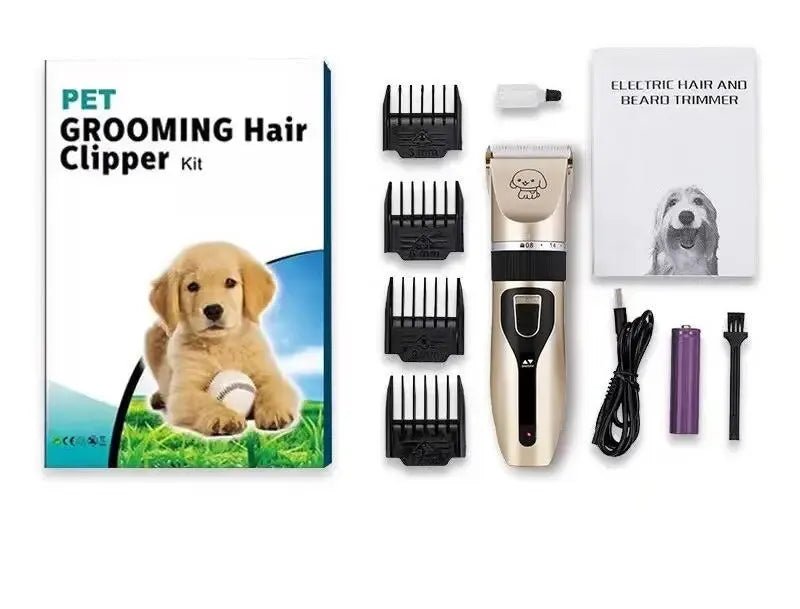 Dog Professional Hair Clipper Electrical Grooming Trimmer for Pets USB Rechargeable Shaver Low Decibel Animals Haircut Machine - Furbury