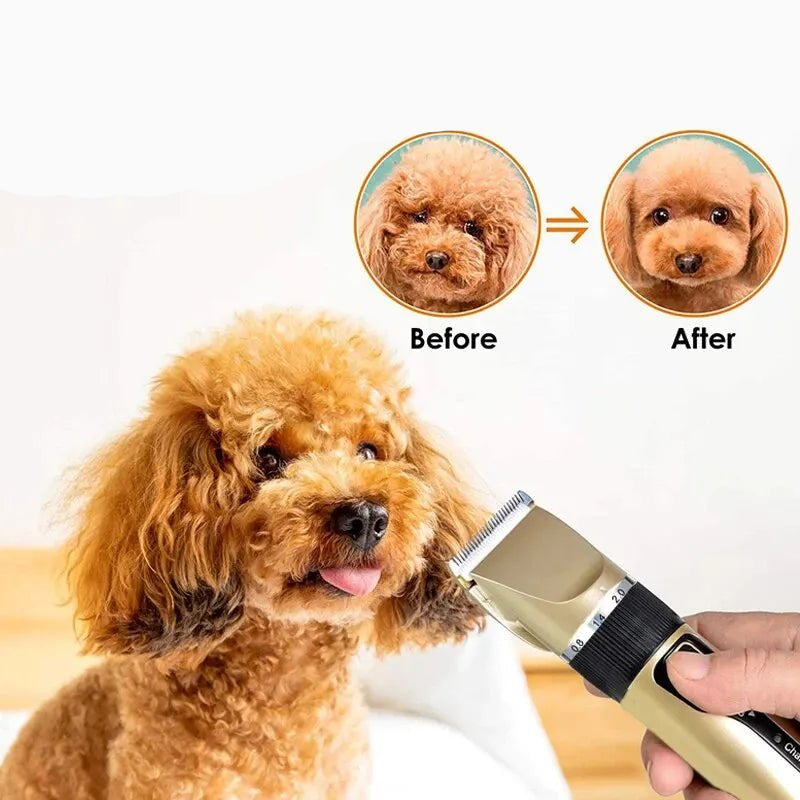 Dog Professional Hair Clipper Electrical Grooming Trimmer for Pets USB Rechargeable Shaver Low Decibel Animals Haircut Machine - Furbury