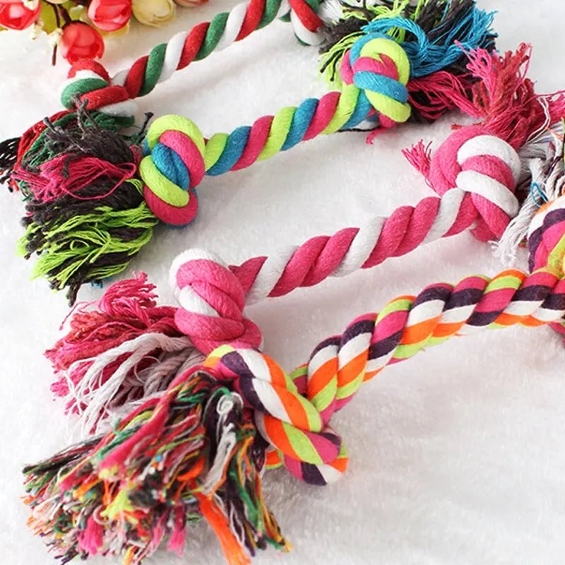 Dog Toy Pet Molar Bite - resistant Cotton Rope Knot for Small Dog Puppy Relieving Stuffy Cleaning Teeth Pet Chew Toys - Furbury