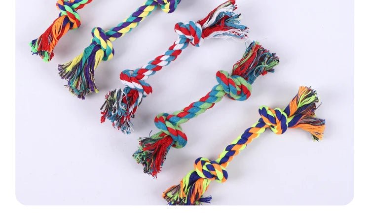 Dog Toy Pet Molar Bite - resistant Cotton Rope Knot for Small Dog Puppy Relieving Stuffy Cleaning Teeth Pet Chew Toys - Furbury