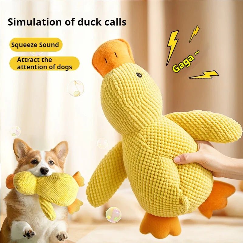 Dog toy plush companion sleeping duck bite resistant teeth grinding sound relief duck sound toy - Furbury