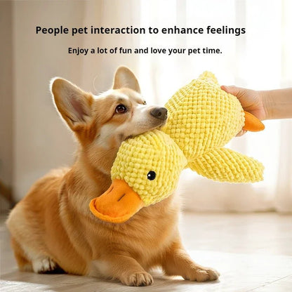 Dog toy plush companion sleeping duck bite resistant teeth grinding sound relief duck sound toy - Furbury