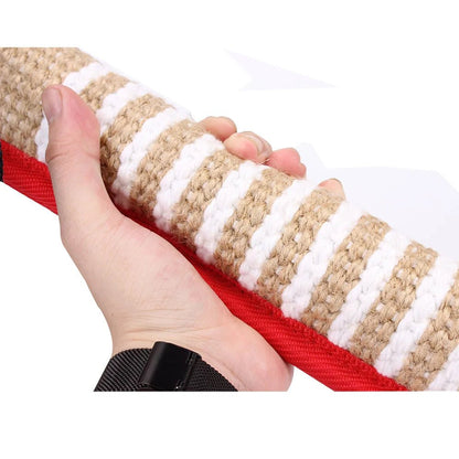 Dog Training Bite Tug Pillow Dog Training Hemp Cloth Chewing Toy Dog Bite Stick With 2 Rope Handles Dog Accessories - Furbury