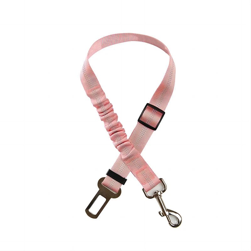 Elastic Nylon Dog Seat Belt For Small Large Dogs Adjustable Reflective Durable Lead Puppy Travel Car Safety Rope - Furbury