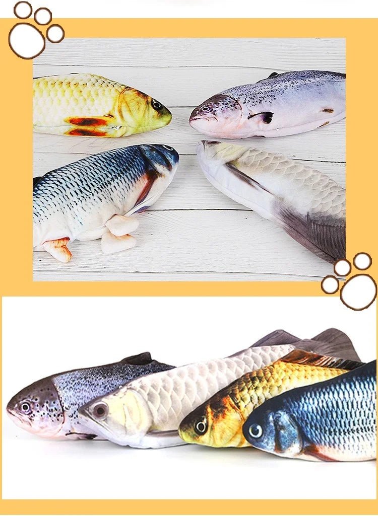 Electric Cat Toy Fish Pet Cat Toys Simulation Fish Swing Kitten Dance Fish Toy Funny Cats Chewing Playing Supplies USB Charging - Furbury