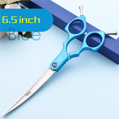 Fenice 6.0/6.5 Inch Professional Dog Grooming Scissors Curved Japan 440C Shear with High Quality Alloy Handle aseo de mascotas - Furbury