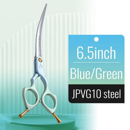 Fenice 6.0/6.5 Inch Professional Dog Grooming Scissors Curved Japan 440C Shear with High Quality Alloy Handle aseo de mascotas - Furbury