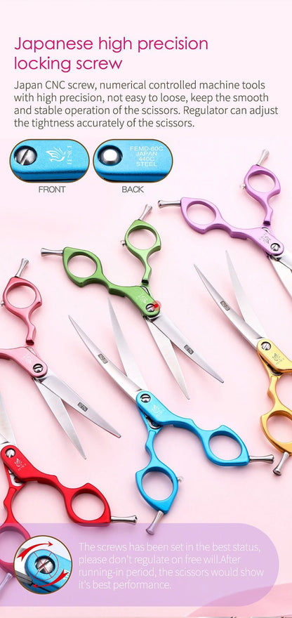 Fenice 6.0/6.5 Inch Professional Dog Grooming Scissors Curved Japan 440C Shear with High Quality Alloy Handle aseo de mascotas - Furbury