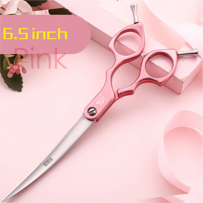 Fenice 6.0/6.5 Inch Professional Dog Grooming Scissors Curved Japan 440C Shear with High Quality Alloy Handle aseo de mascotas - Furbury