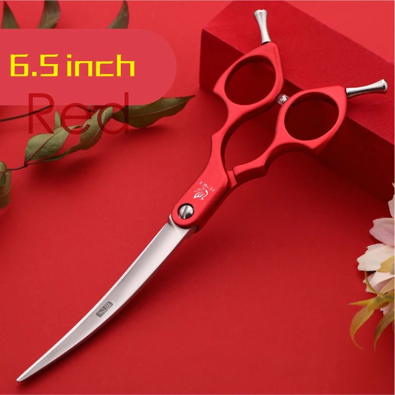 Fenice 6.0/6.5 Inch Professional Dog Grooming Scissors Curved Japan 440C Shear with High Quality Alloy Handle aseo de mascotas - Furbury