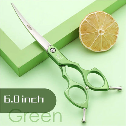 Fenice 6.0/6.5 Inch Professional Dog Grooming Scissors Curved Japan 440C Shear with High Quality Alloy Handle aseo de mascotas - Furbury