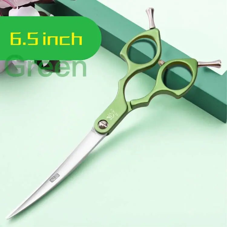 Fenice 6.0/6.5 Inch Professional Dog Grooming Scissors Curved Japan 440C Shear with High Quality Alloy Handle aseo de mascotas - Furbury