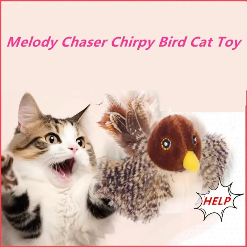 Flapping Bird Cat Toy, Interactive Flappy Bird Cat Toy Bird Toy for Cats, Simulated Chirping Bird Cat Toy, Interactive Cat Toy - Furbury