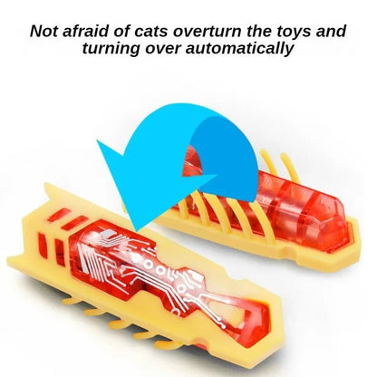 Funny Electric Bugs Catnip Toy Automatic Tunnel Mini Robot Bug Vibration Insect Toys For Cats Battery Operated Cockroach Ladybug - Furbury