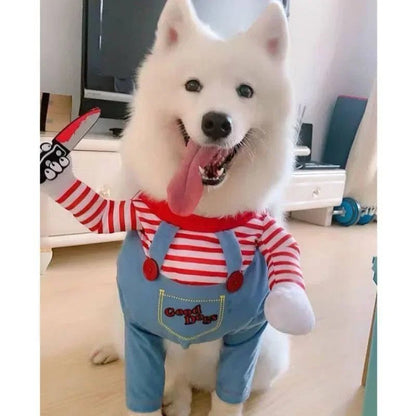 Funny Pet Puppy Clothes Halloween Pet Dog Costumes Comical Outfits Holding A Knife Set Pet Cat Dog Festival Party Clothing - Furbury