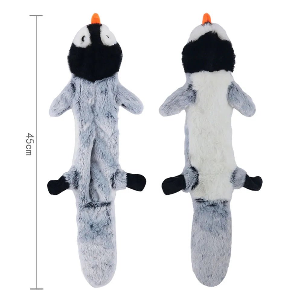 Funny Simulated Animal No Stuffing Dog Toy with Squeakers Durable Stuffingless Plush Squeaky Dog Chew Toy Crinkle Pet Squeak Toy - Furbury