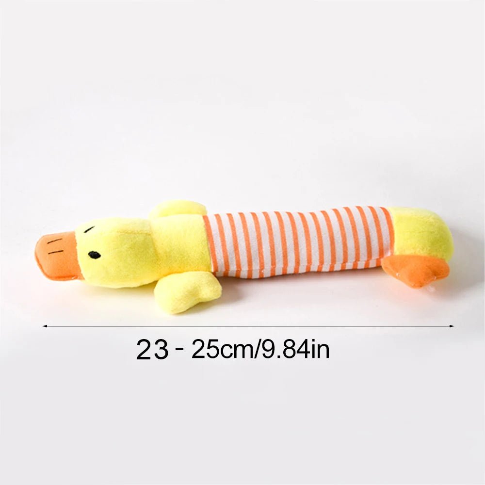 Funny Simulated Animal No Stuffing Dog Toy with Squeakers Durable Stuffingless Plush Squeaky Dog Chew Toy Crinkle Pet Squeak Toy - Furbury