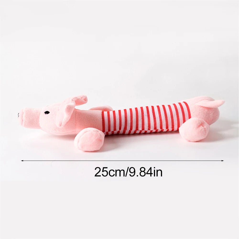 Funny Simulated Animal No Stuffing Dog Toy with Squeakers Durable Stuffingless Plush Squeaky Dog Chew Toy Crinkle Pet Squeak Toy - Furbury