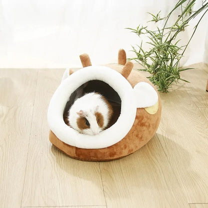 Guinea Pig Bed Hamster Soft Hideout House Small Pet Animals Warm Nest Cage for Bunny Rabbit Sugar Glider Chinchilla Hedgehog - Furbury