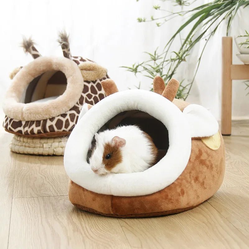 Guinea Pig Bed Hamster Soft Hideout House Small Pet Animals Warm Nest Cage for Bunny Rabbit Sugar Glider Chinchilla Hedgehog - Furbury