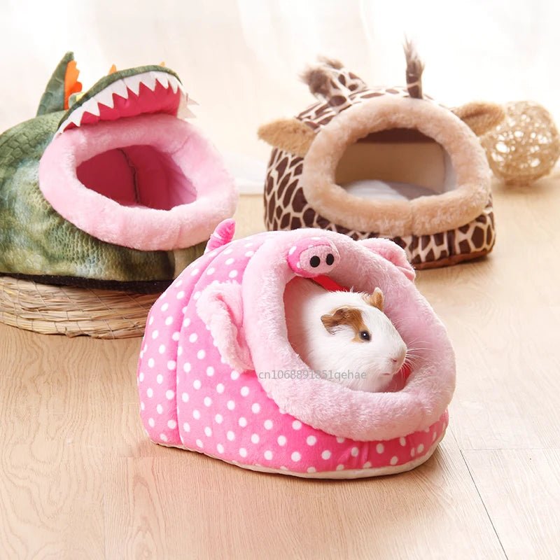 Guinea Pig Bed Hamster Soft Hideout House Small Pet Animals Warm Nest Cage for Bunny Rabbit Sugar Glider Chinchilla Hedgehog - Furbury