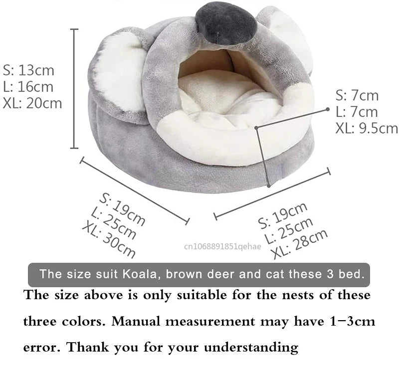 Guinea Pig Bed Hamster Soft Hideout House Small Pet Animals Warm Nest Cage for Bunny Rabbit Sugar Glider Chinchilla Hedgehog - Furbury