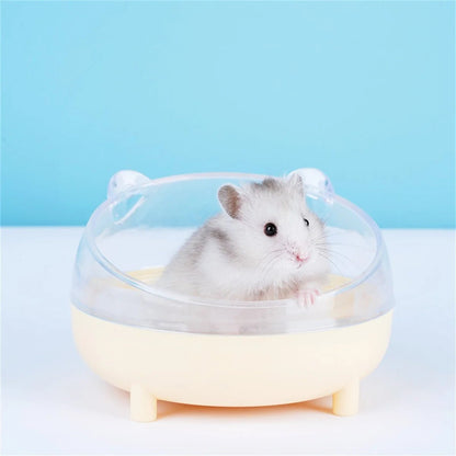 Hamster Bathroom House Sandbox Full Transparent Urine Sand Basin Golden Bear Supplies Sand Bath Container Small Pet Bathroom - Furbury