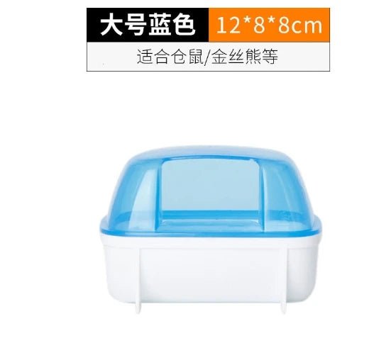 Hamster Bathroom House Sandbox Full Transparent Urine Sand Basin Golden Bear Supplies Sand Bath Container Small Pet Bathroom - Furbury