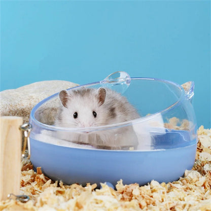 Hamster Bathroom House Sandbox Full Transparent Urine Sand Basin Golden Bear Supplies Sand Bath Container Small Pet Bathroom - Furbury