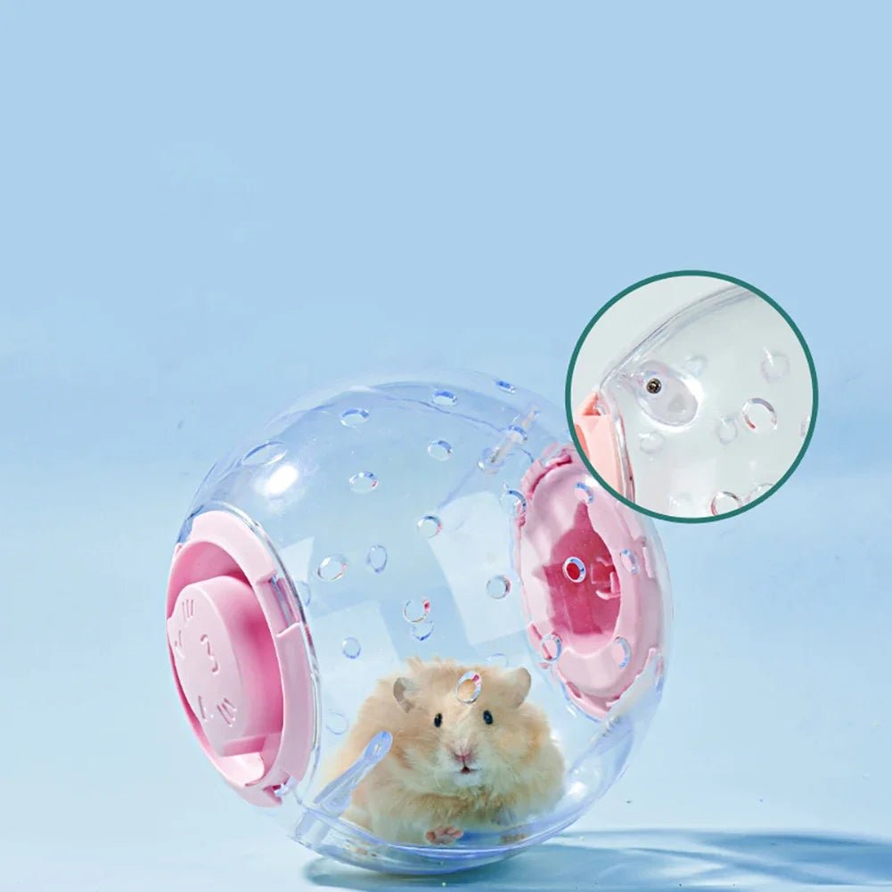 Hamster Exercise Ball Transparent Hamster Running Ball Wheel With Traction Rope For Small Animals Pet Supplies 14cm/18/cm - Furbury