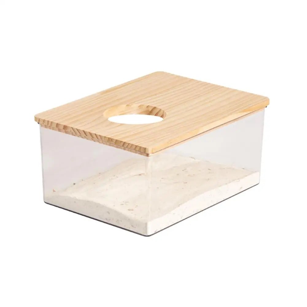 Hamster Golden Bear Sand Bath Box Acrylic Fully Transparent Large Pet Chinchilla Toilet Dual - Purpose Bath Sand Urine Sand Basin - Furbury