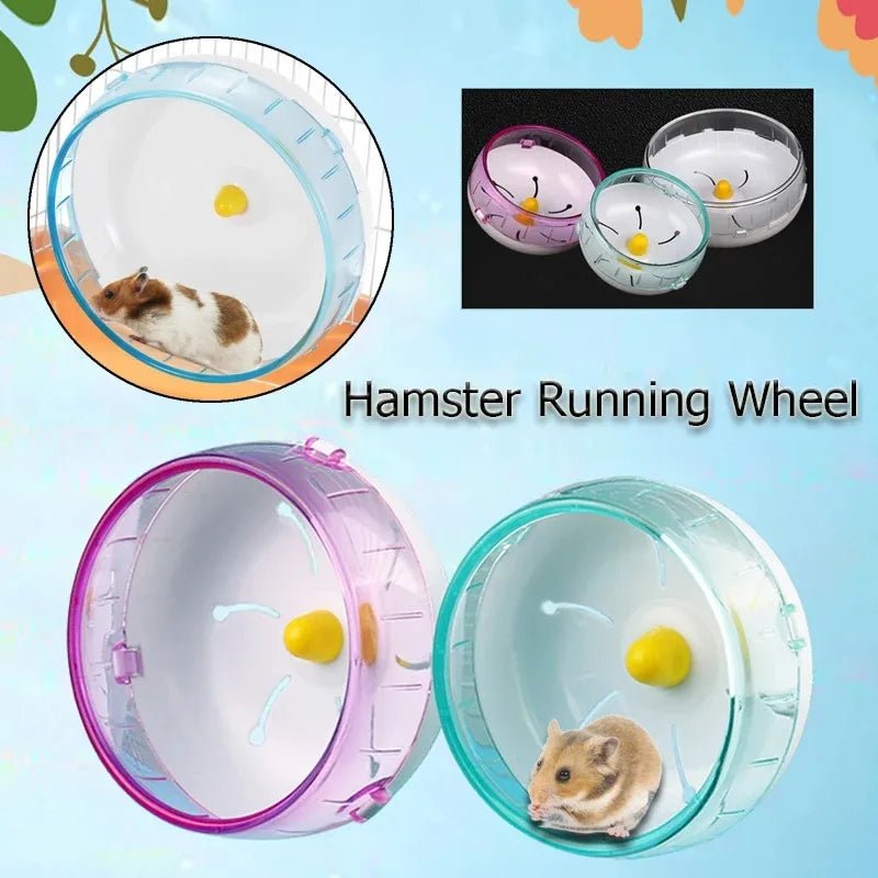 Hamster Running Disc Toy Sport Running Silent Transparent Small Pet Rotatory Jogging Wheel Wheel Toys pet Hamster Cage Supplies - Furbury