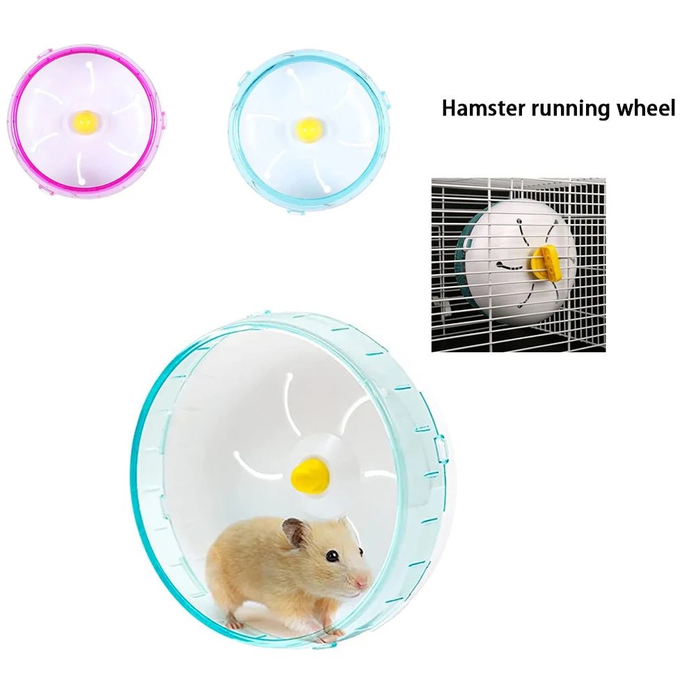 Hamster Running Disc Toy Sport Running Silent Transparent Small Pet Rotatory Jogging Wheel Wheel Toys pet Hamster Cage Supplies - Furbury