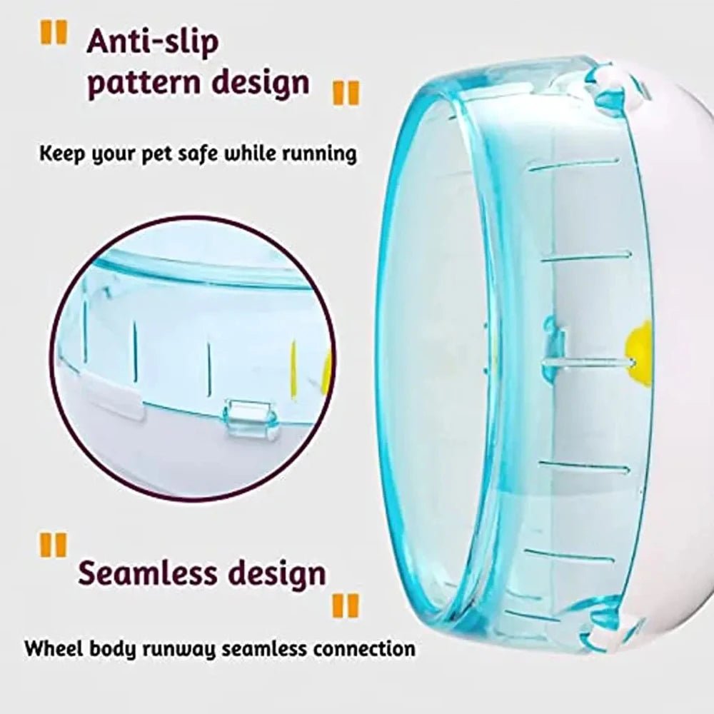 Hamster Running Disc Toy Sport Running Silent Transparent Small Pet Rotatory Jogging Wheel Wheel Toys pet Hamster Cage Supplies - Furbury