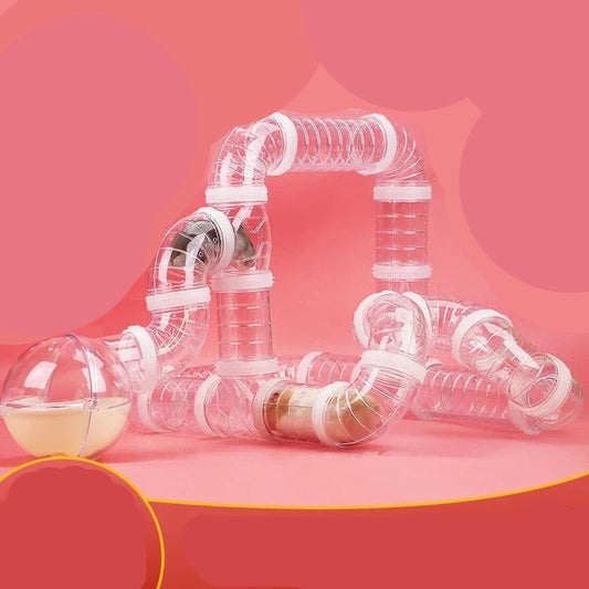 Hamster Toy Maze DIY Remodeled Cage External Tubes Tunnel Set Sports U Pipe Hamster Accessories Pipeline Chinchillas Supplies - Furbury