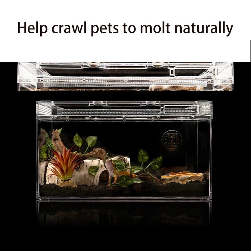 Hideout Cave Small Animal Hide Resin Log Pet Tortoise Escape Habitat Safe for Lizards Leopard Geckos Scorpions - Furbury