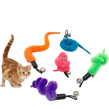 Hot Cat Toys Wand Refills Interactive Cat Toy Replacement Worm Cat Worms Refill Attachments Cat Toy Worms Refills for Cat Wand - Furbury