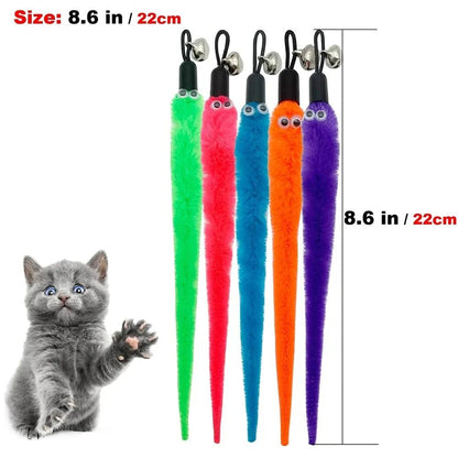 Hot Cat Toys Wand Refills Interactive Cat Toy Replacement Worm Cat Worms Refill Attachments Cat Toy Worms Refills for Cat Wand - Furbury