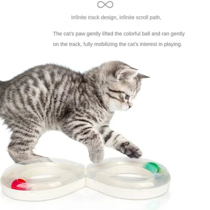 Household Cat Toy Turntable Cat Teasing Set Small Cat Tunnel Sports Stick Supplies Practice Focus Meet Nature Pet turntable - Furbury