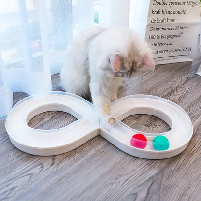 Household Cat Toy Turntable Cat Teasing Set Small Cat Tunnel Sports Stick Supplies Practice Focus Meet Nature Pet turntable - Furbury