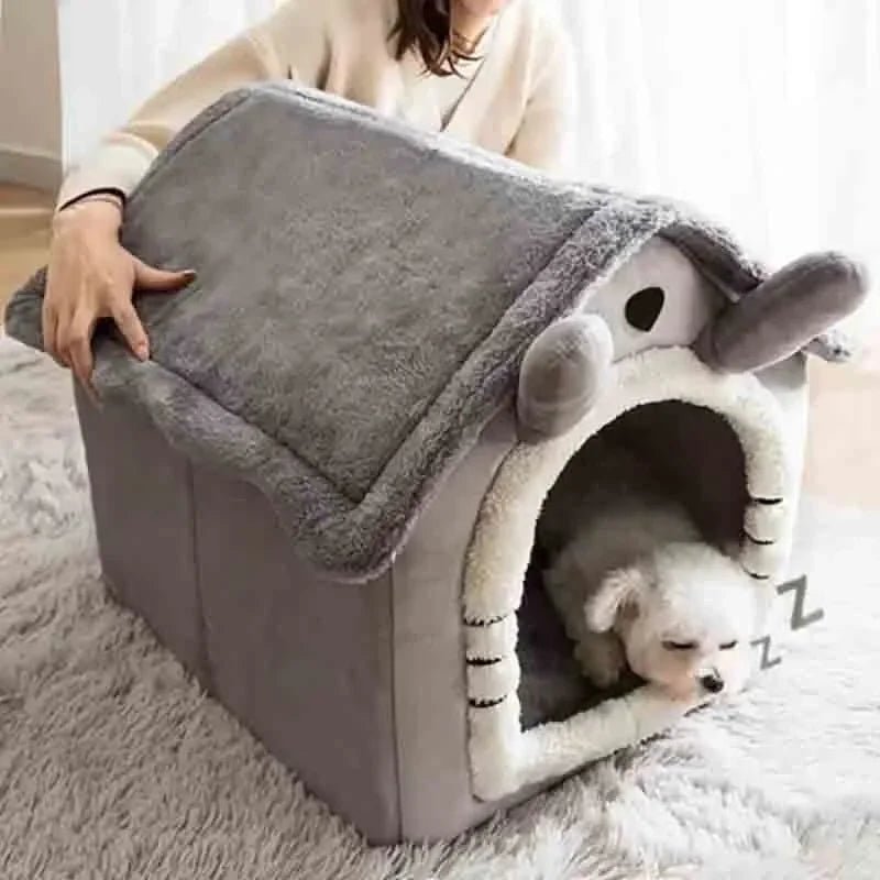 Indoor Warm Dog House Soft Pet Bed Tent House Dog Kennel Cat Bed with Removable Cushion Suitable for Small Medium Large Pets - Furbury