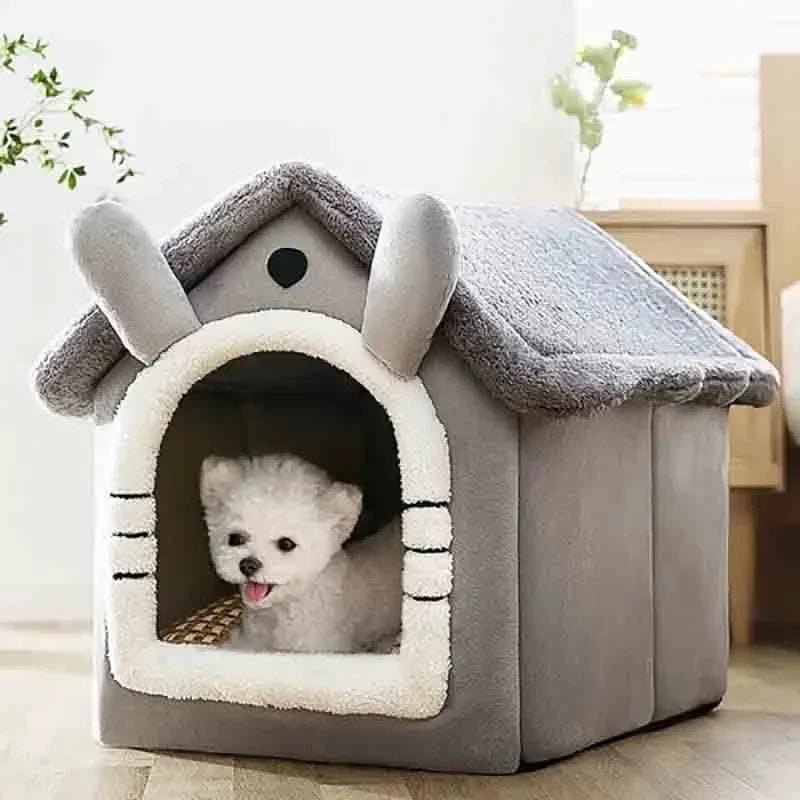 Indoor Warm Dog House Soft Pet Bed Tent House Dog Kennel Cat Bed with Removable Cushion Suitable for Small Medium Large Pets - Furbury