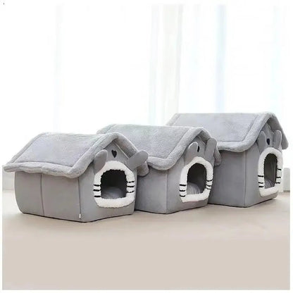 Indoor Warm Dog House Soft Pet Bed Tent House Dog Kennel Cat Bed with Removable Cushion Suitable for Small Medium Large Pets - Furbury