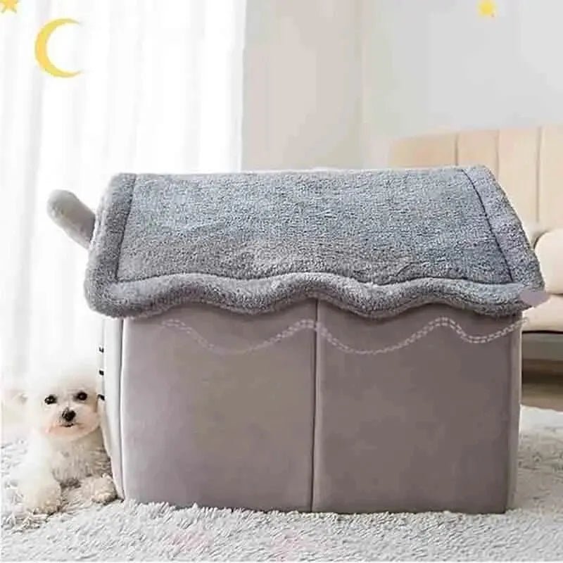 Indoor Warm Dog House Soft Pet Bed Tent House Dog Kennel Cat Bed with Removable Cushion Suitable for Small Medium Large Pets - Furbury