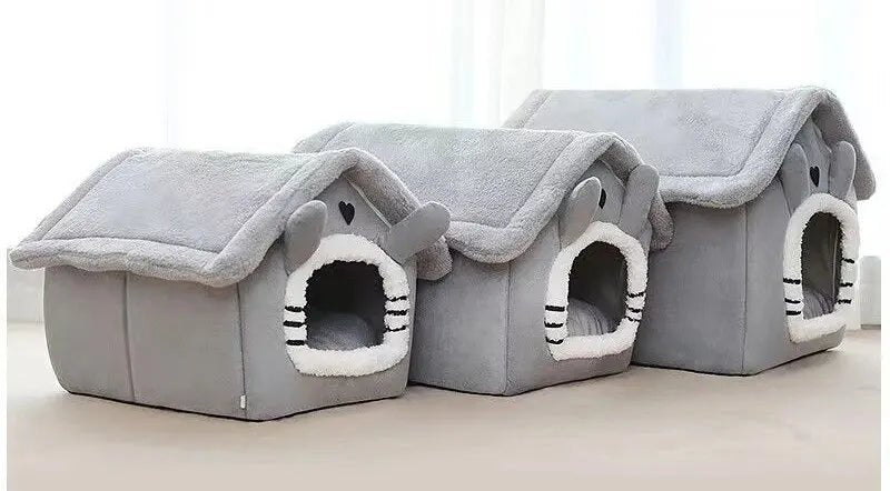 Indoor Warm Dog House Soft Pet Bed Tent House Dog Kennel Cat Bed with Removable Cushion Suitable for Small Medium Large Pets - Furbury