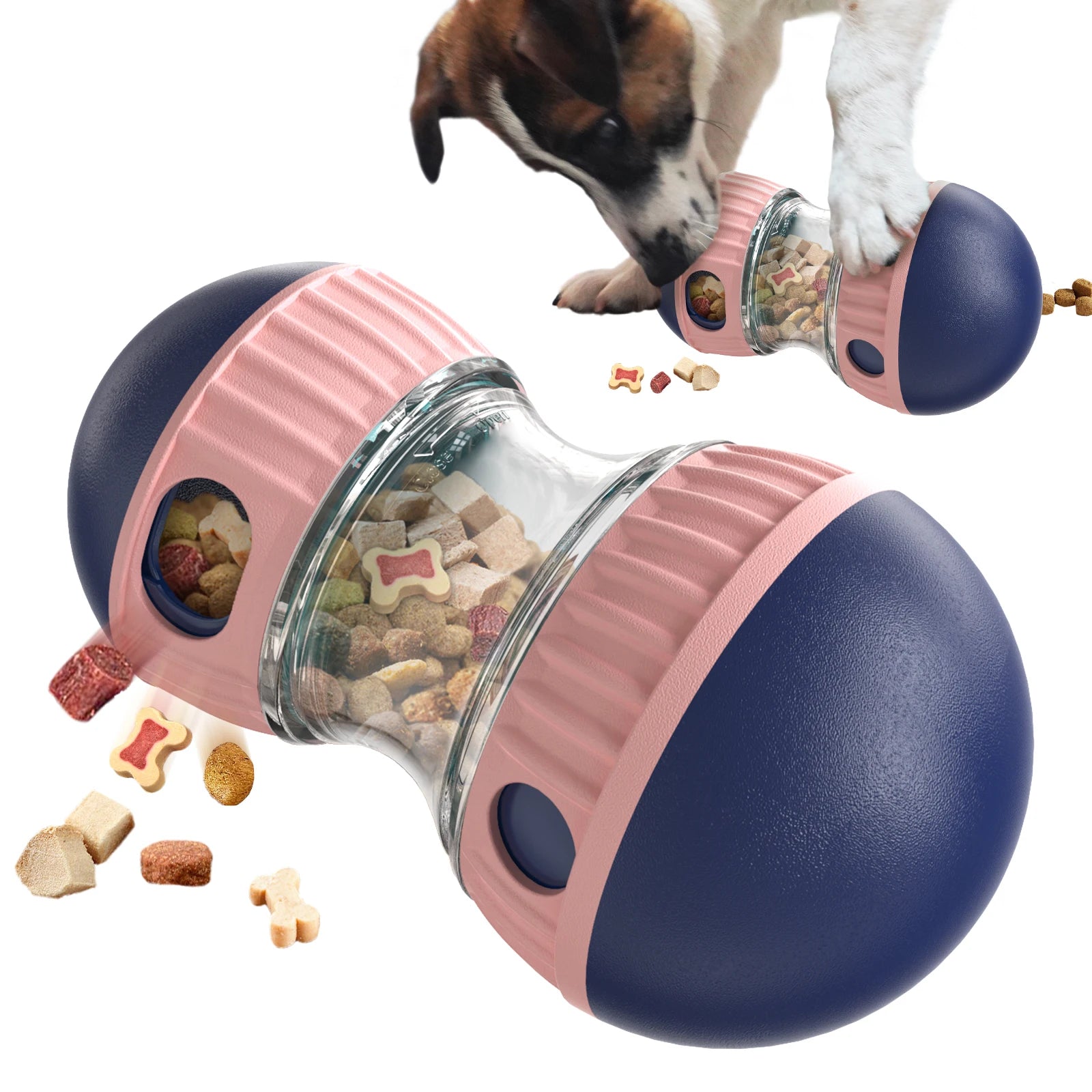 Interactive Dog Toys Puzzle Toy Ball Adjustable Food Treat Dispensing Enrichment Toys for Dogs Intelligence Rolling Ball - Furbury