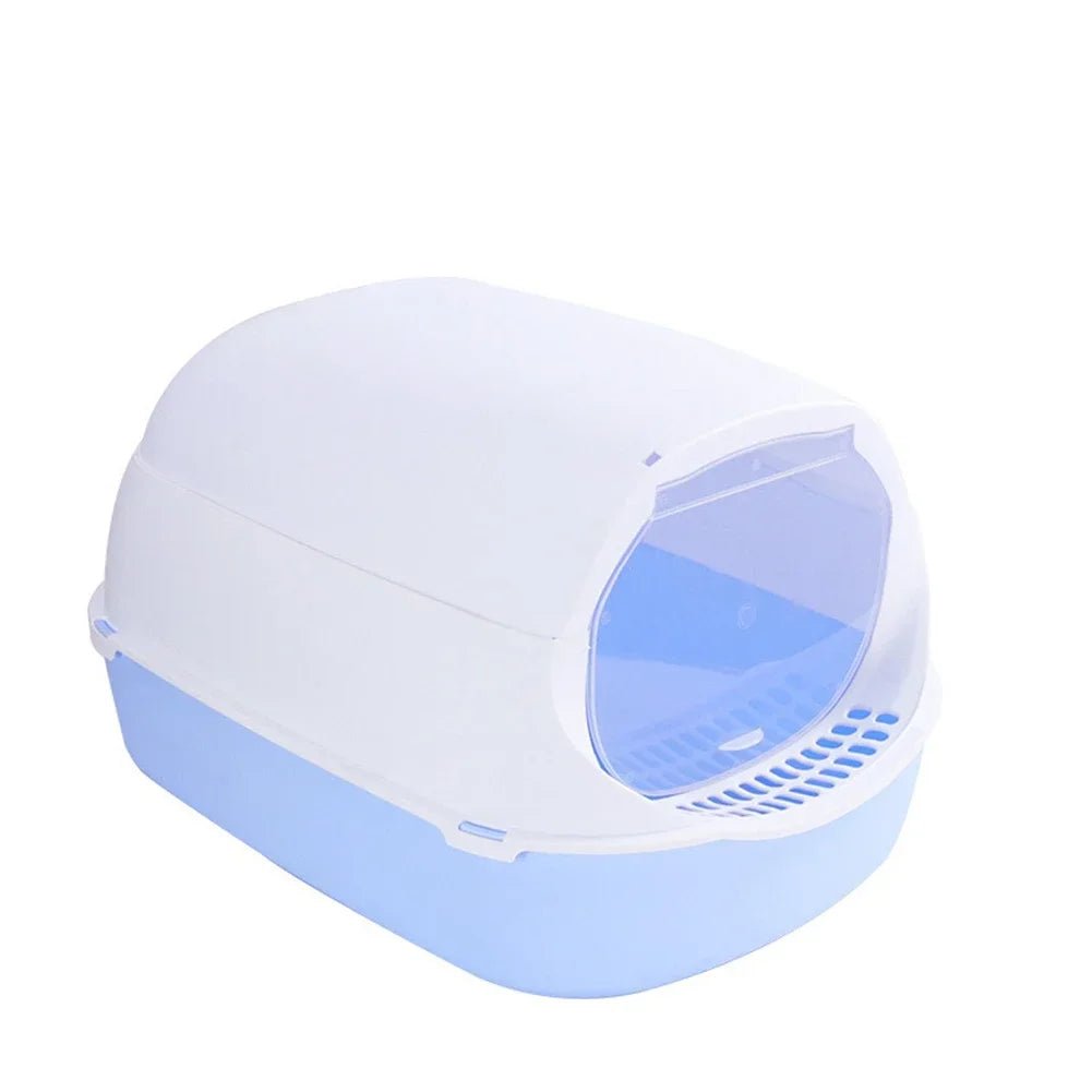 Kitty Sandbox Cat Litter Box Semi - enclosed Splashproof Cat Tray Cat Toilet Cleaning Basin Supplies Pet Toilet Kitten Tray Bedpan - Furbury